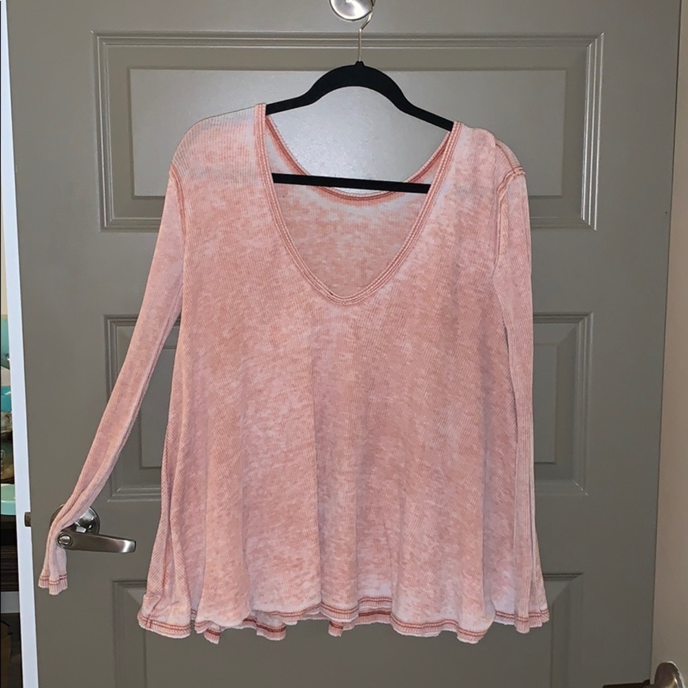 Free people waffle shirt, Size XS **SOLD**